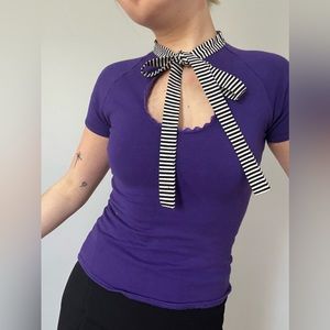 vintage top with tie